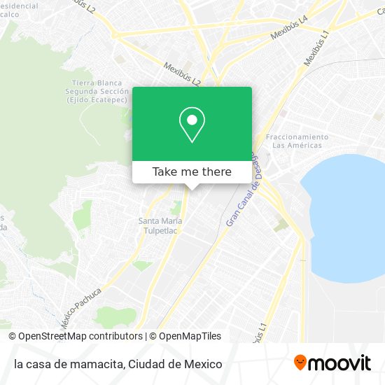 How to get to la casa de mamacita in Coacalco De Berriozábal by Bus or  Train?