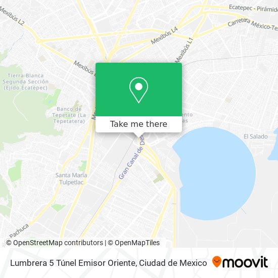 Mapa de Lumbrera 5 Túnel Emisor Oriente