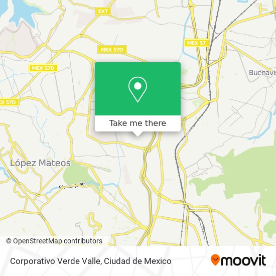 Corporativo Verde Valle map