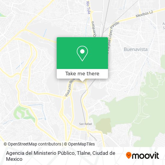 Agencia del Ministerio Público, Tlalne map