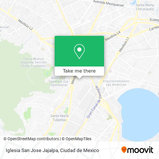 Mapa de Iglesia San Jose Jajalpa