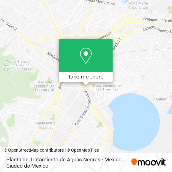 Mapa de Planta de Tratamiento de Aguas Negras - México