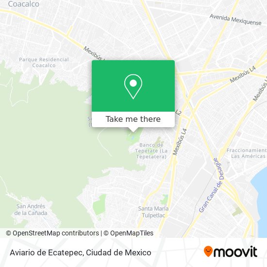 Mapa de Aviario de Ecatepec