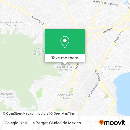 Mapa de Colegio Izcalli Le Berger