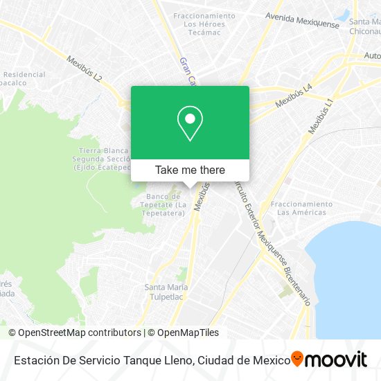 Mapa de Estación De Servicio Tanque Lleno