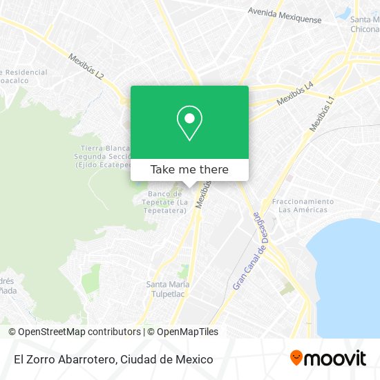 El Zorro Abarrotero map