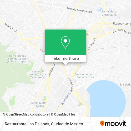 Mapa de Restaurante Las Palapas