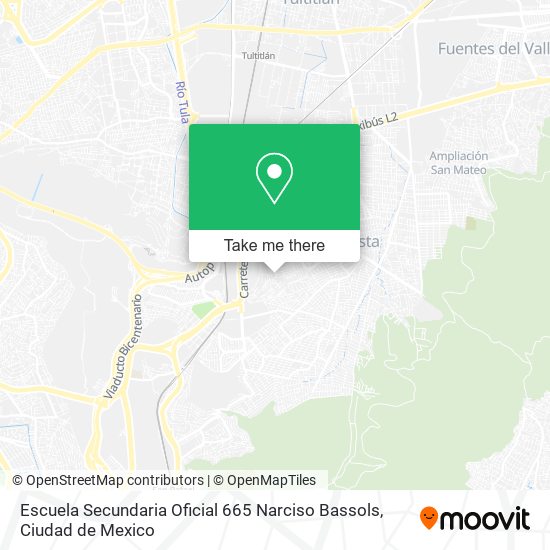 Mapa de Escuela Secundaria Oficial 665 Narciso Bassols