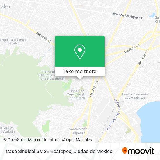 Mapa de Casa Sindical SMSE Ecatepec