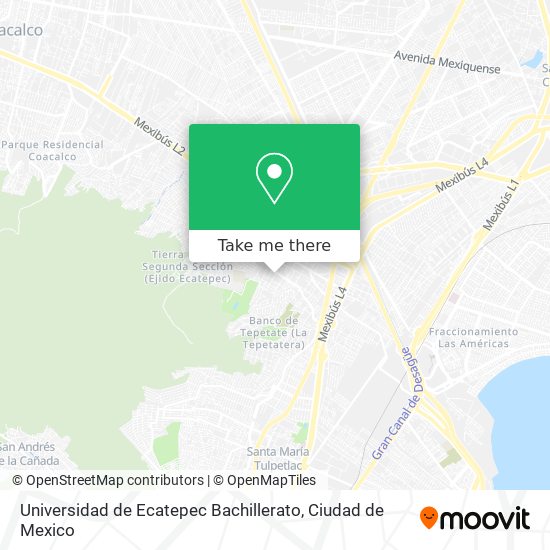 Universidad de Ecatepec Bachillerato map