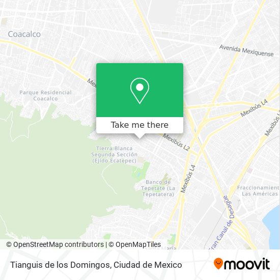 Tianguis de los Domingos map