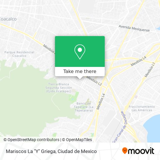 Mariscos La "Y" Griega map