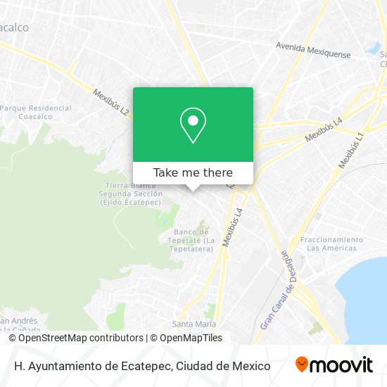 How to get to H. Ayuntamiento de Ecatepec in Coacalco De Berriozábal by Bus?