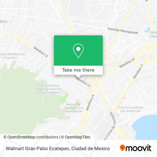 Walmart Gran Patio Ecatepec map