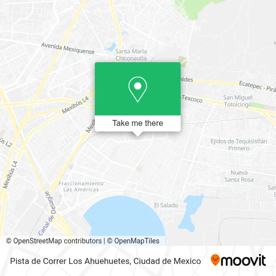 Pista de Correr Los Ahuehuetes map