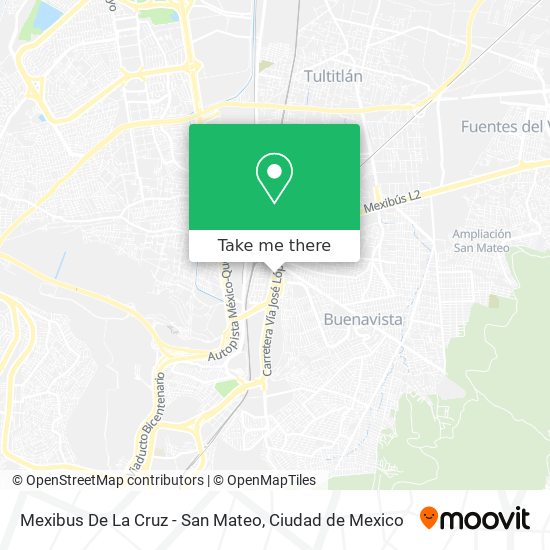 Mapa de Mexibus De La Cruz - San Mateo