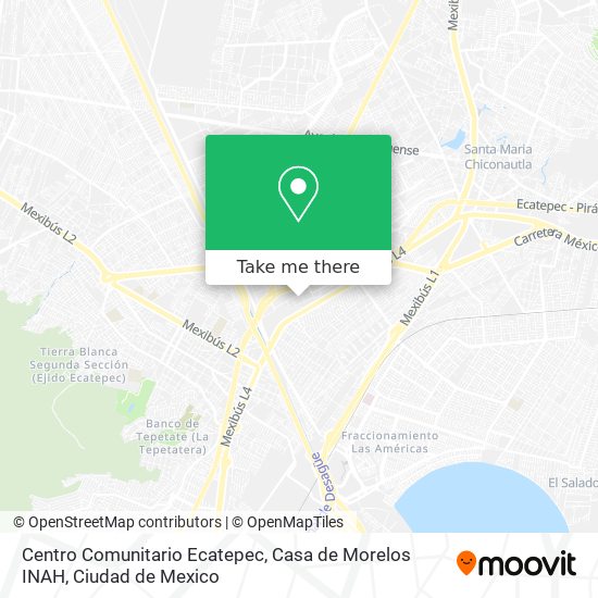 Centro Comunitario Ecatepec, Casa de Morelos INAH map