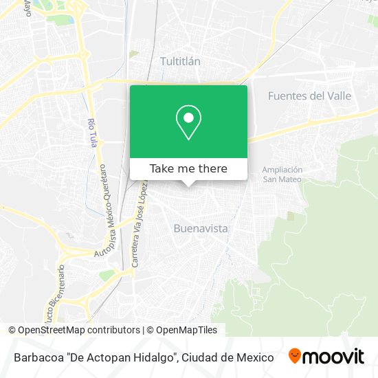 Barbacoa "De Actopan Hidalgo" map