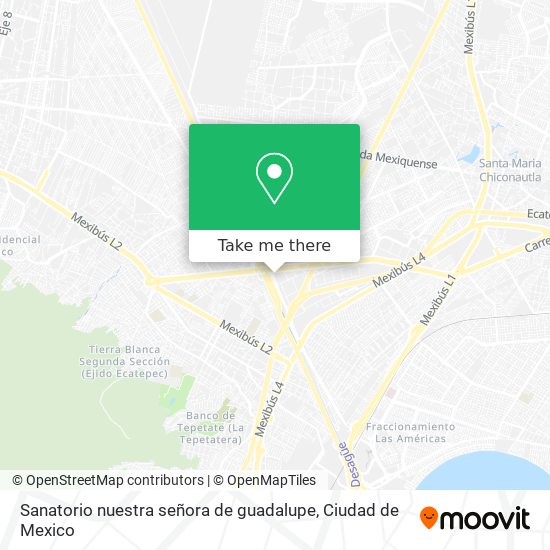 Sanatorio nuestra señora de guadalupe map