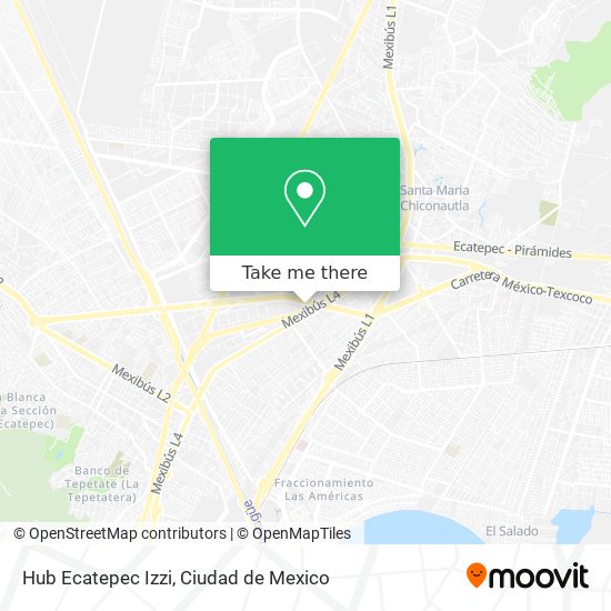 Hub Ecatepec Izzi map