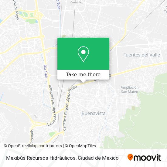 Mapa de Mexibús Recursos Hidráulicos