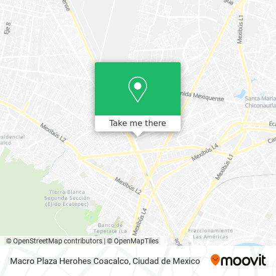 Macro Plaza Herohes Coacalco map