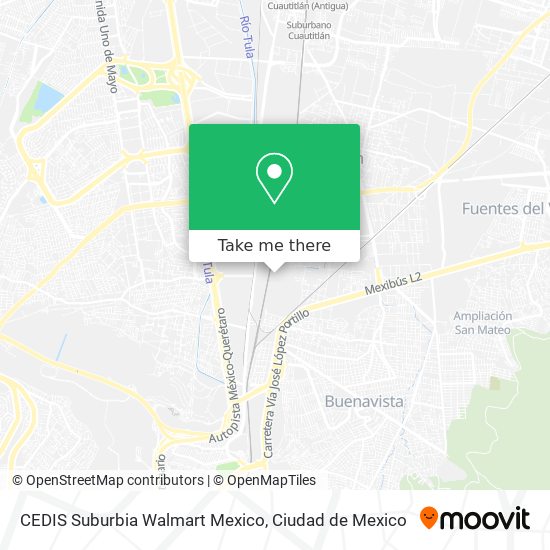 Mapa de CEDIS Suburbia Walmart Mexico