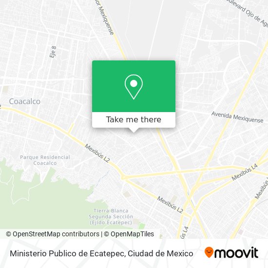 Ministerio Publico de Ecatepec map