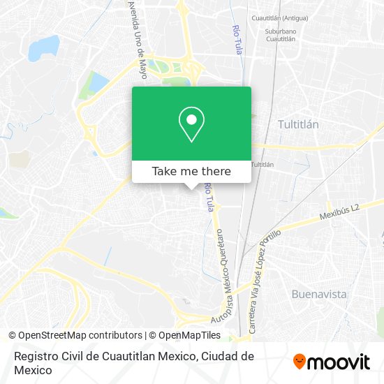 Registro Civil de Cuautitlan Mexico map