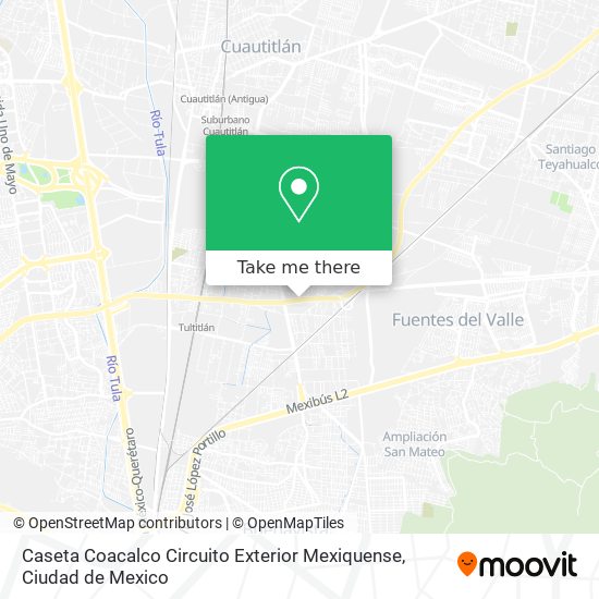 Mapa de Caseta Coacalco Circuito Exterior Mexiquense