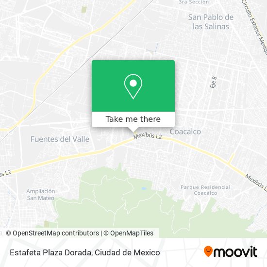 Estafeta Plaza Dorada map