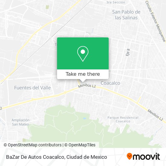 BaZar De Autos Coacalco map