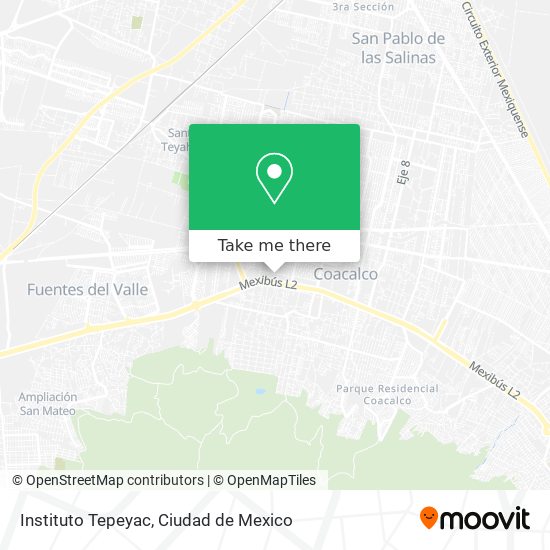 Instituto Tepeyac map