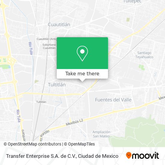 Mapa de Transfer Enterprise S.A. de C.V.