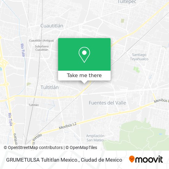 GRUMETULSA Tultitlan Mexico. map