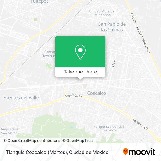 Tianguis Coacalco (Martes) map