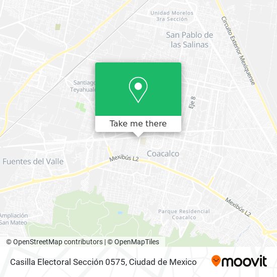 Casilla Electoral Sección 0575 map
