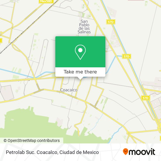 Mapa de Petrolab Suc. Coacalco