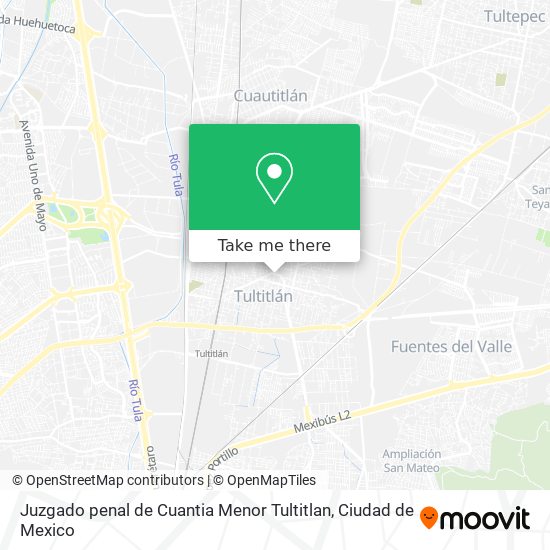 Juzgado penal de Cuantia Menor Tultitlan map