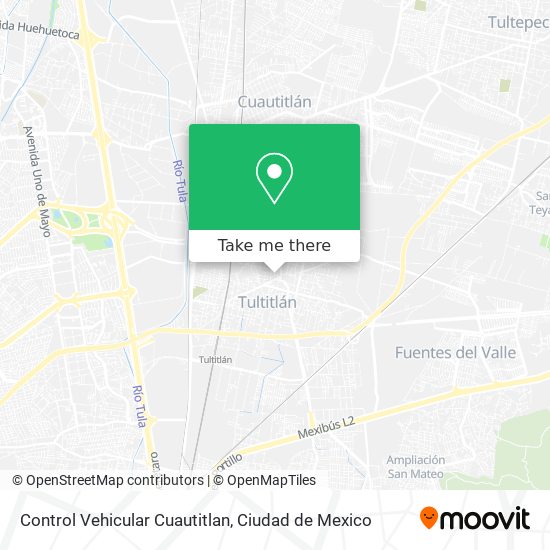 Control Vehicular Cuautitlan map