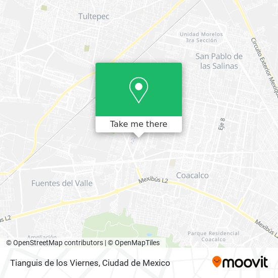 Tianguis de los Viernes map