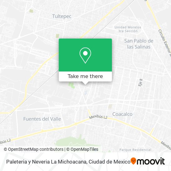 Mapa de Paleteria y Neveria La Michoacana