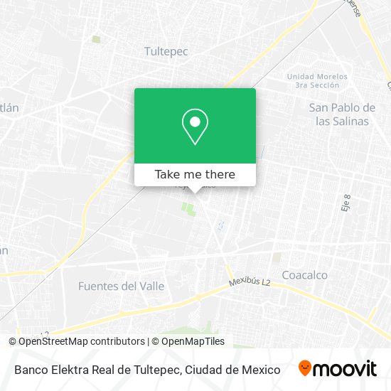Mapa de Banco Elektra Real de Tultepec