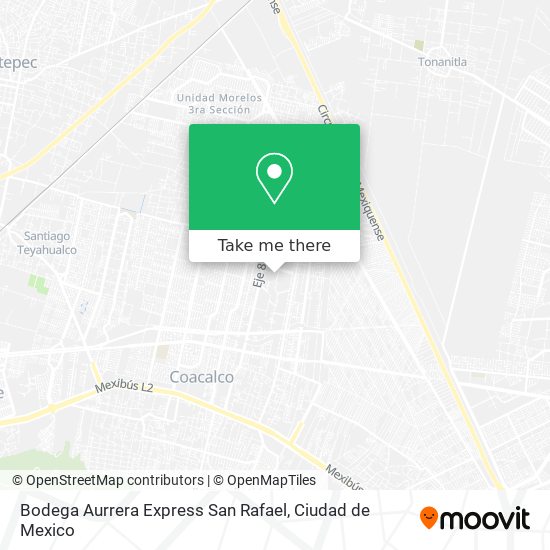 Bodega Aurrera Express San Rafael map