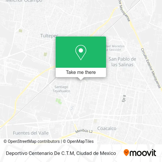 Mapa de Deportivo Centenario De C.T.M