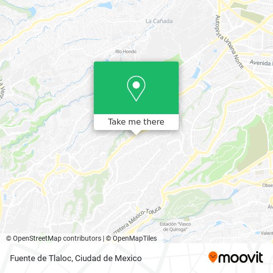Fuente de Tlaloc map