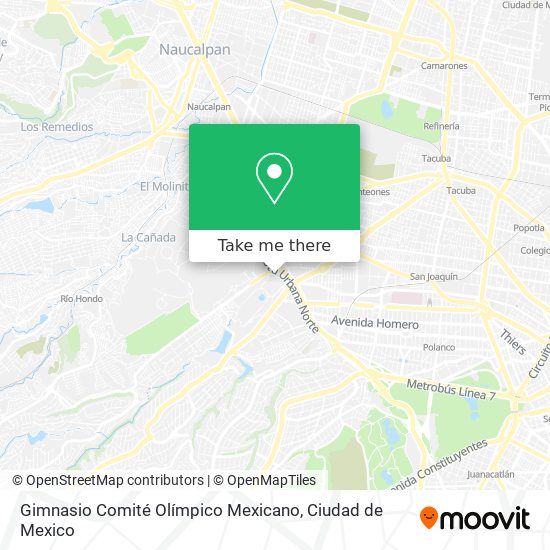 Gimnasio Comité Olímpico Mexicano map