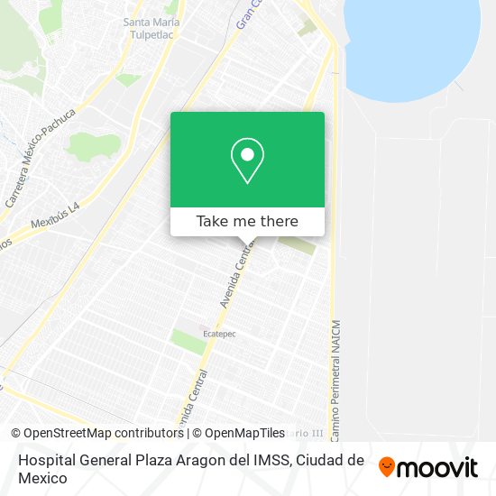 Hospital General Plaza Aragon del IMSS map