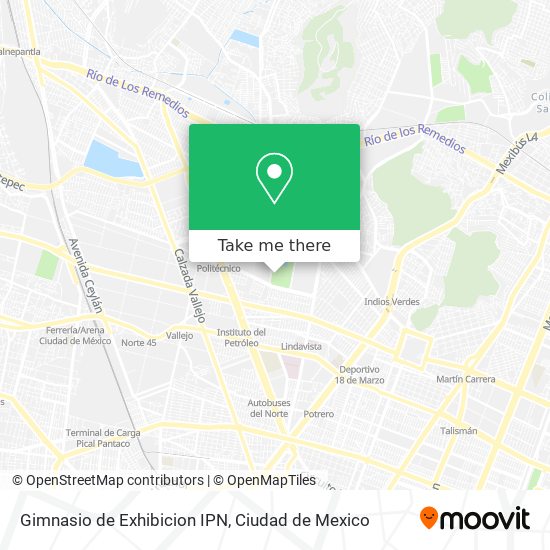 Mapa de Gimnasio de Exhibicion IPN