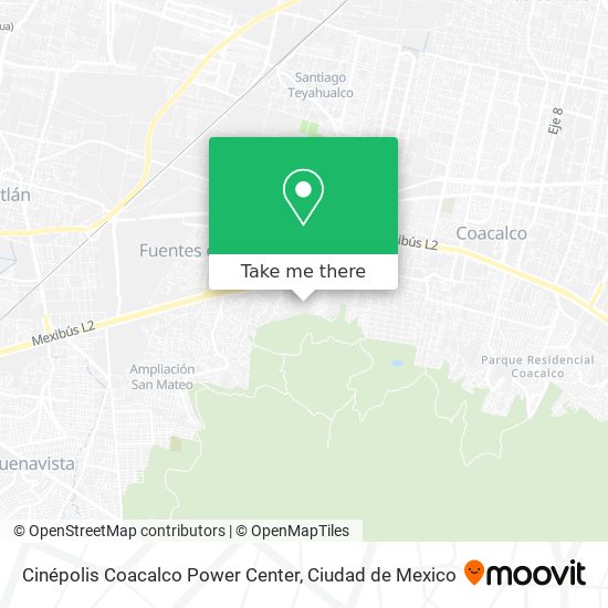 Mapa de Cinépolis Coacalco Power Center